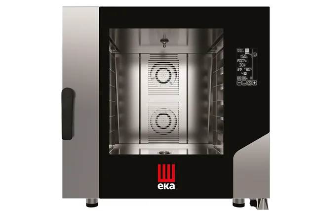 Piec konwekcyjno-parowy Millennial Black Mask Bakery 6× 600×400 mm, elektryczny, 400V/10400W, 850x1035x850mm Tecnoeka MKF664BM
