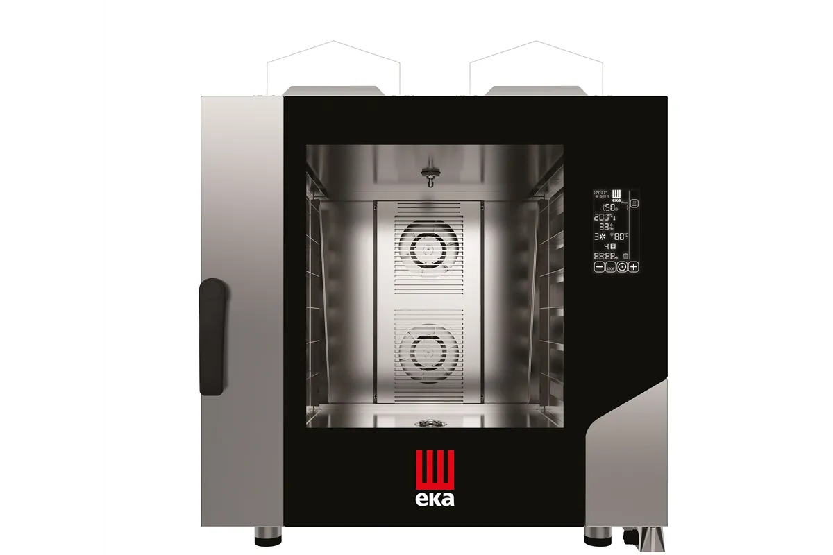 Piec konwekcyjno-parowy Millennial Black Mask Bakery 6× 600×400mm  gazowy 230V/500W 13,5kW 850x1035x951mm Tecnoeka MKF664GBM