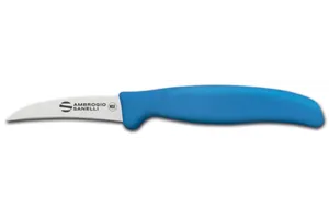 Nóż do warzyw Supra Colore, zakrzywione ostrze, niebieski, 190mm Ambrogio Sanelli S691.007L