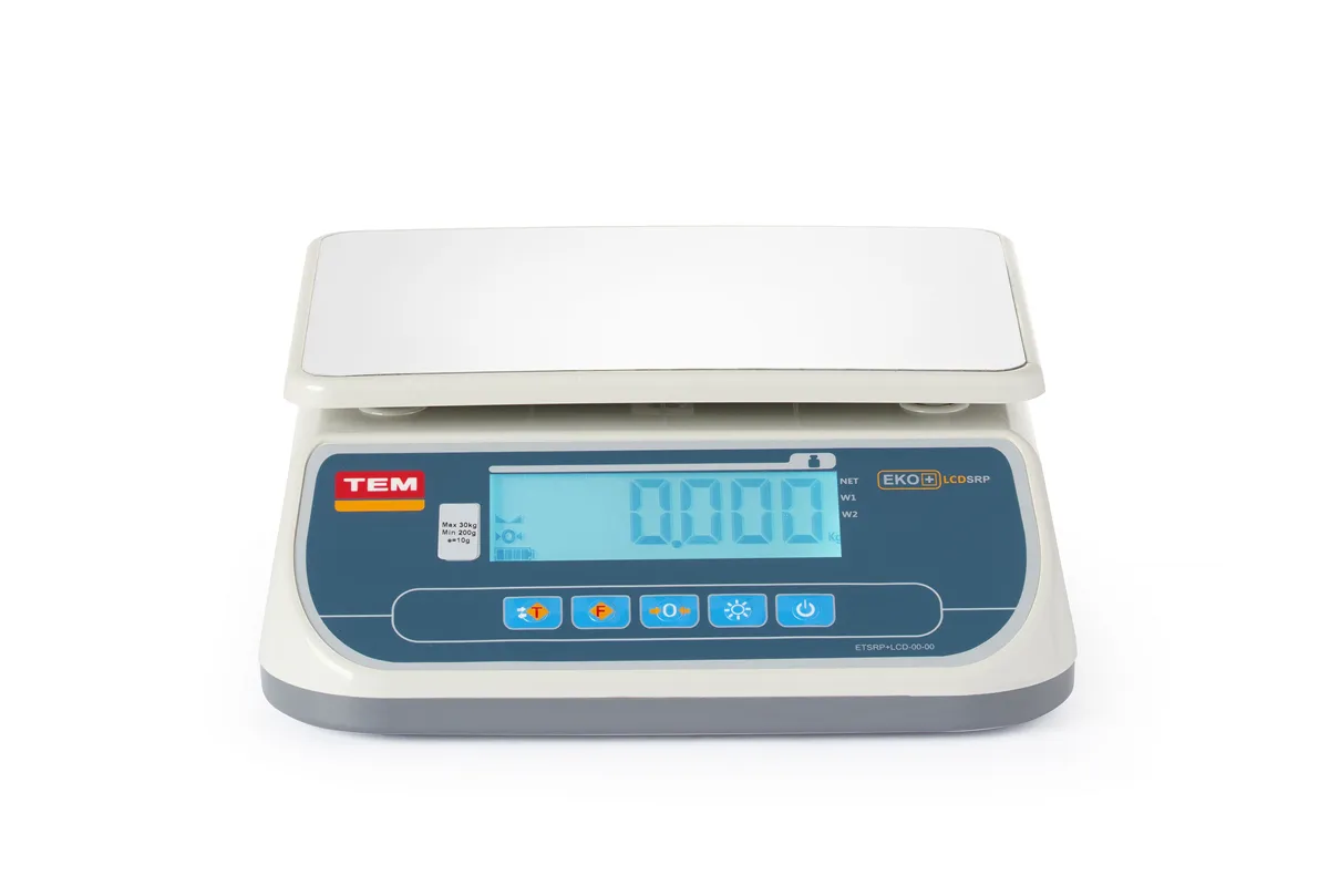 Waga sklepowa LCD z legalizacją, seria SRP+, 30 kg, 295x320x120mm Tem TSRP+LCD30T-D