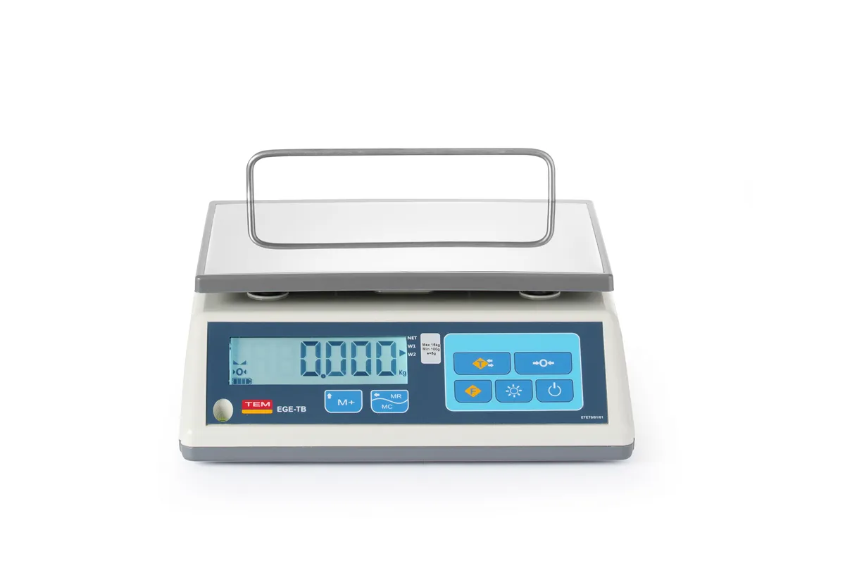 Waga Sklepowa LCD z legalizacją, seria EGE, 15 kg, 325x320x160mm Tem TTB015-O