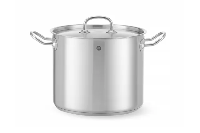 Garnek wysoki z pokrywką, Kitchen Line, 9L, ⌀240x200mm Hendi 837306