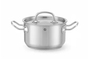 Garnek średni z pokrywką, Kitchen Line, 1,9L, ⌀160x95mm Hendi 836101