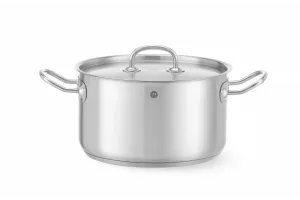 Garnek średni z pokrywką, Kitchen Line, 6L, ⌀240x135mm Hendi 836309