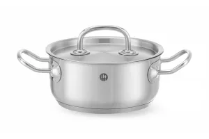 Garnek niski z pokrywą, Kitchen Line, 1,5L, ⌀160x75mm Hendi 836002