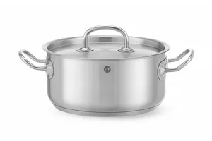 Garnek niski z pokrywą, Kitchen Line, 2,9L, ⌀200x95mm Hendi 836019