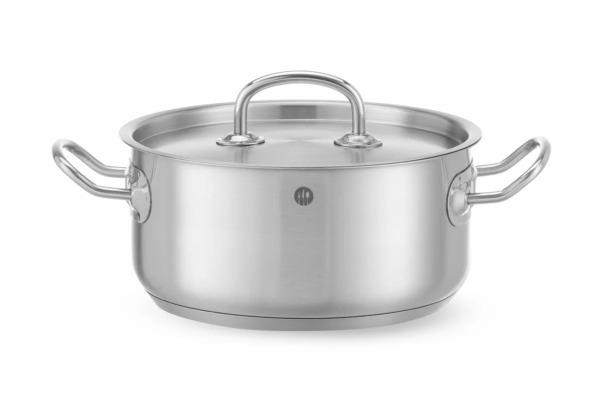 Garnek niski z pokrywą, Kitchen Line, 2,9L, ⌀200x95mm Hendi 836019