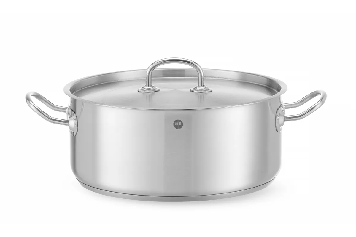 Garnek niski z pokrywą, Kitchen Line, 7,3L, ⌀280x120mm Hendi 836033