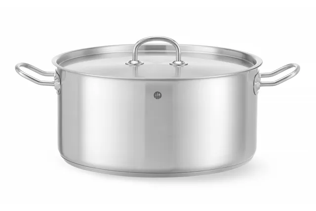 Garnek niski z pokrywą, Kitchen Line, 12L, ⌀320x150mm Hendi 836040
