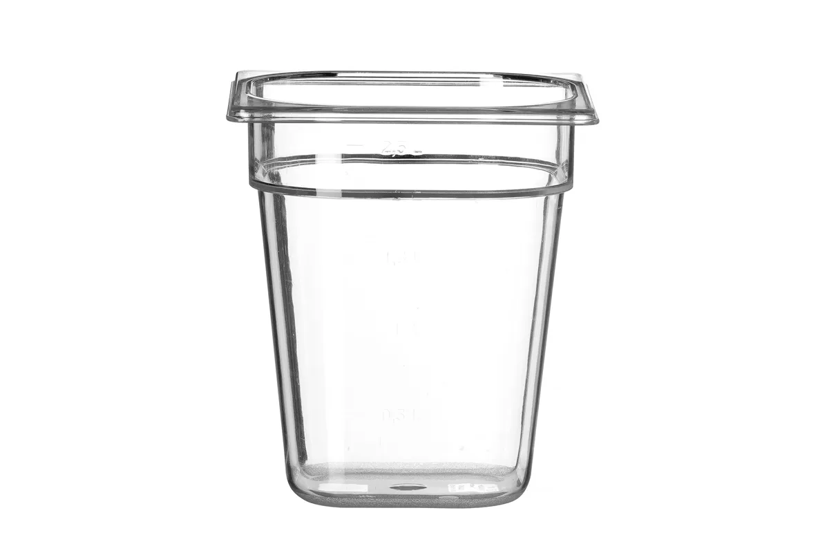 Pojemnik GN 1/6 z poliwęglanu, Profi Line, GN 1/6, 3,4L, transparentny, 176x162x200mm Hendi 861707