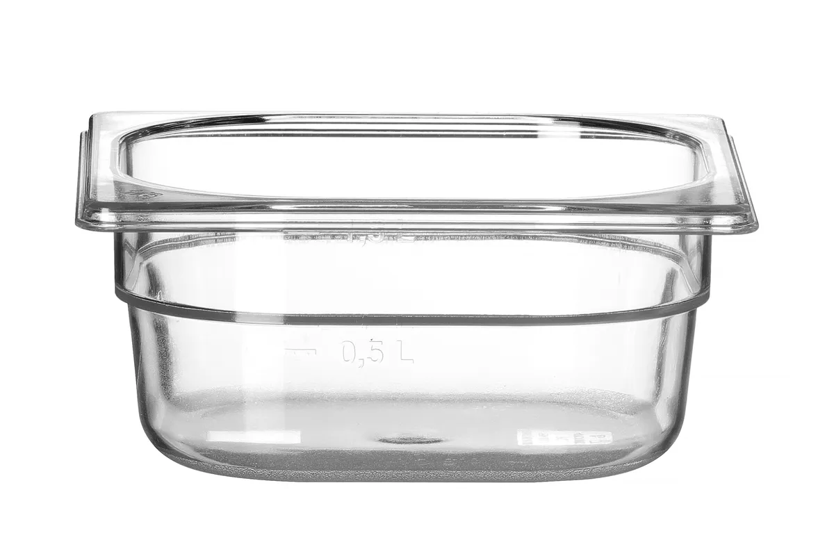 Pojemnik GN 1/6 z poliwęglanu, Profi Line, GN 1/6, 1L, transparentny, 176x162x65mm Hendi 861738