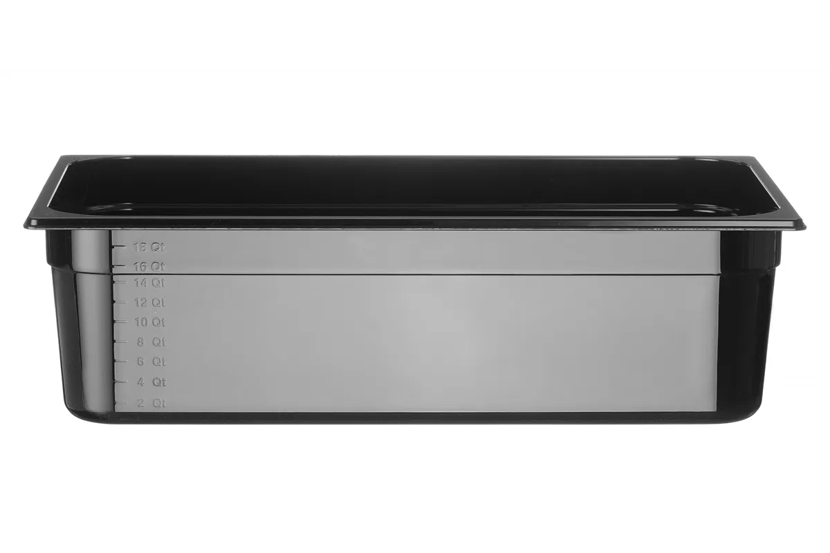 Pojemnik GN 1/1 z czarnego poliwęglanu, Profi Line, GN 1/1, 21L, czarny, 530x325x150mm Hendi 862216