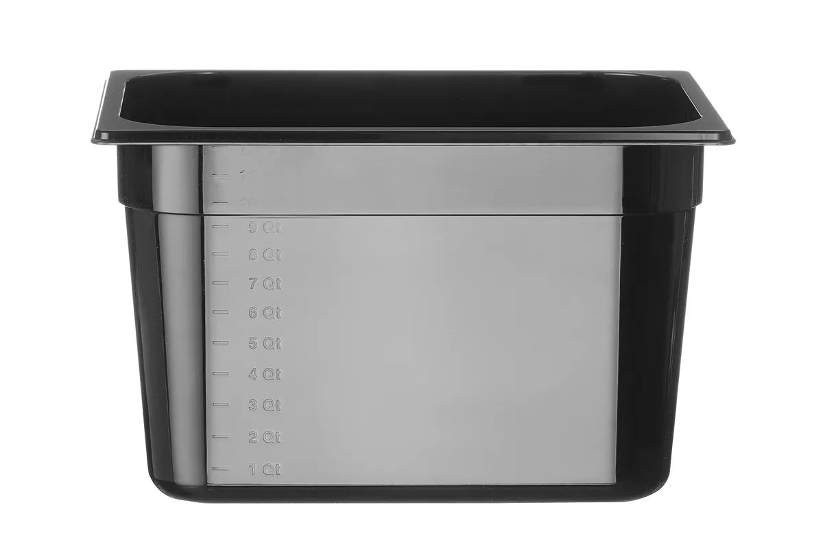 Pojemnik GN 1/2 z czarnego poliwęglanu, Profi Line, 12,5L, czarny, 325x265x200mm Hendi 862407