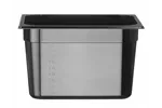 Pojemnik GN 1/2 z czarnego poliwęglanu, Profi Line, 12,5L, czarny, 325x265x200mm Hendi 862407