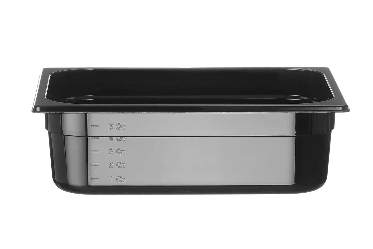 Pojemnik GN 1/2 z czarnego poliwęglanu, Profi Line, GN 1/2, 6,5L, czarny, 325x265x100mm Hendi 862421