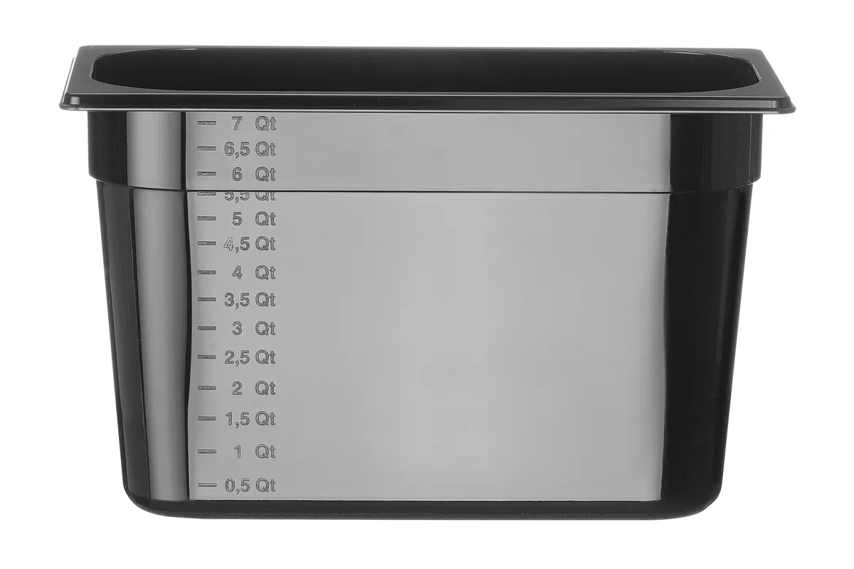 Pojemnik GN 1/3 z czarnego poliwęglanu, Profi Line, GN 1/3, 7,8L, czarny, 325x176x200mm Hendi 862506