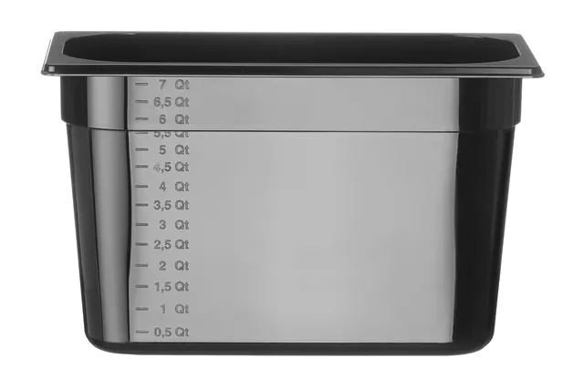 Pojemnik GN 1/3 z czarnego poliwęglanu, Profi Line, GN 1/3, 7,8L, czarny, 325x176x200mm Hendi 862506