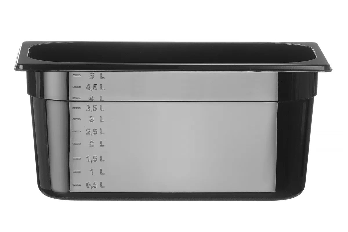 Pojemnik GN 1/3 z czarnego poliwęglanu, Profi Line, GN 1/3, 5,7L, czarny, 325x176x150mm Hendi 862513