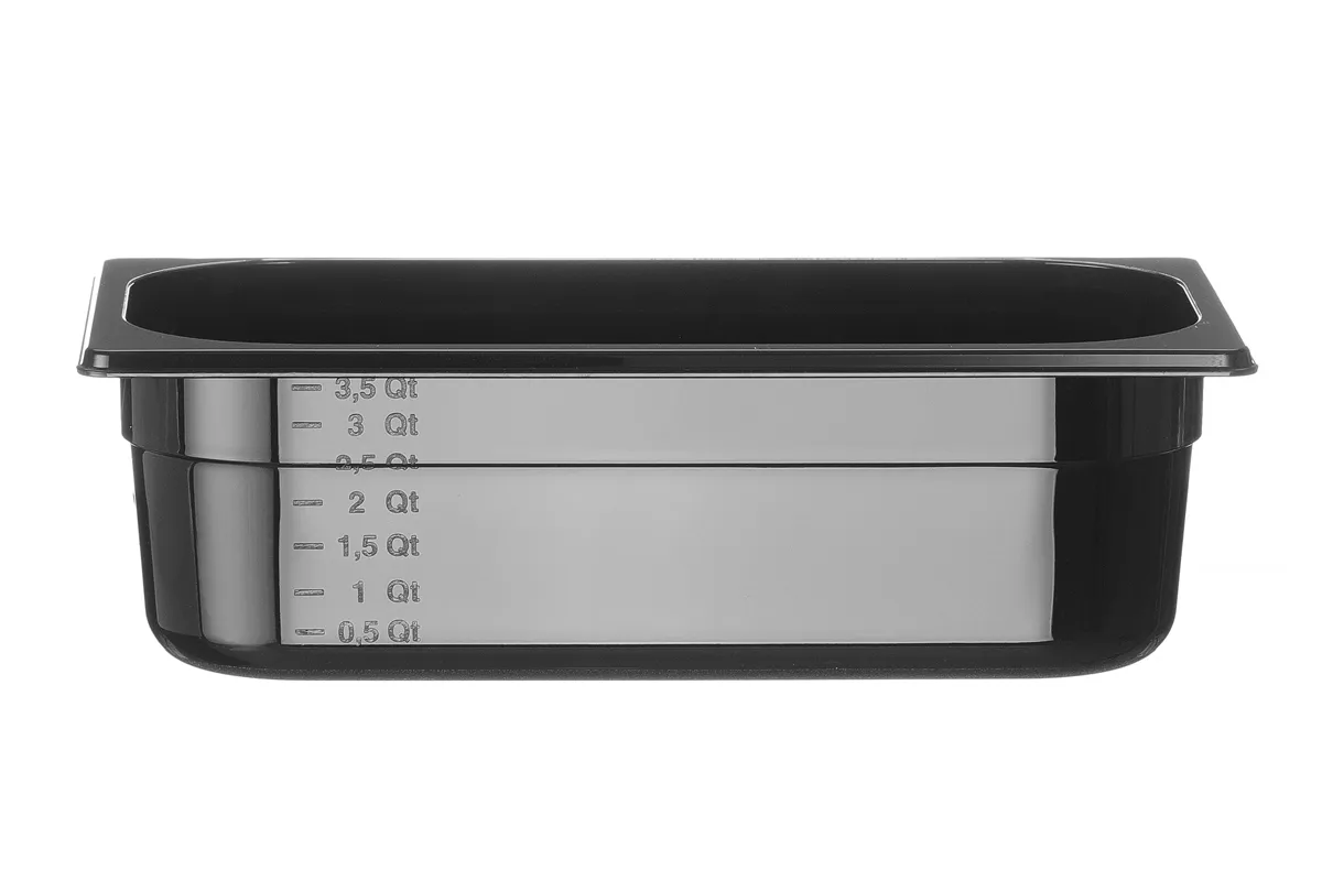 Pojemnik GN 1/3 z czarnego poliwęglanu, Profi Line, GN 1/3, 4L, czarny, 325x176x100mm Hendi 862520