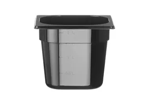 Pojemnik GN 1/6 z czarnego poliwęglanu, Profi Line, GN 1/6, 2,4L, czarny, 176x162x150mm Hendi 862711