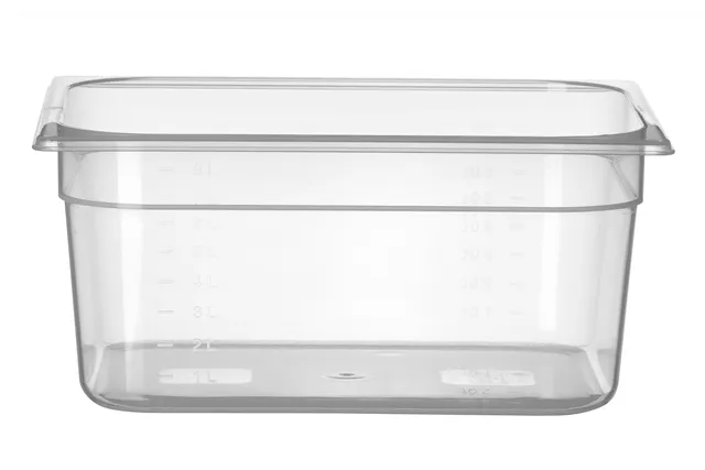 Pojemnik GN 1/2 z polipropylenu, Profi Line, GN 1/2, 9,5L, transparentny, 325x265x150mm Hendi 880111