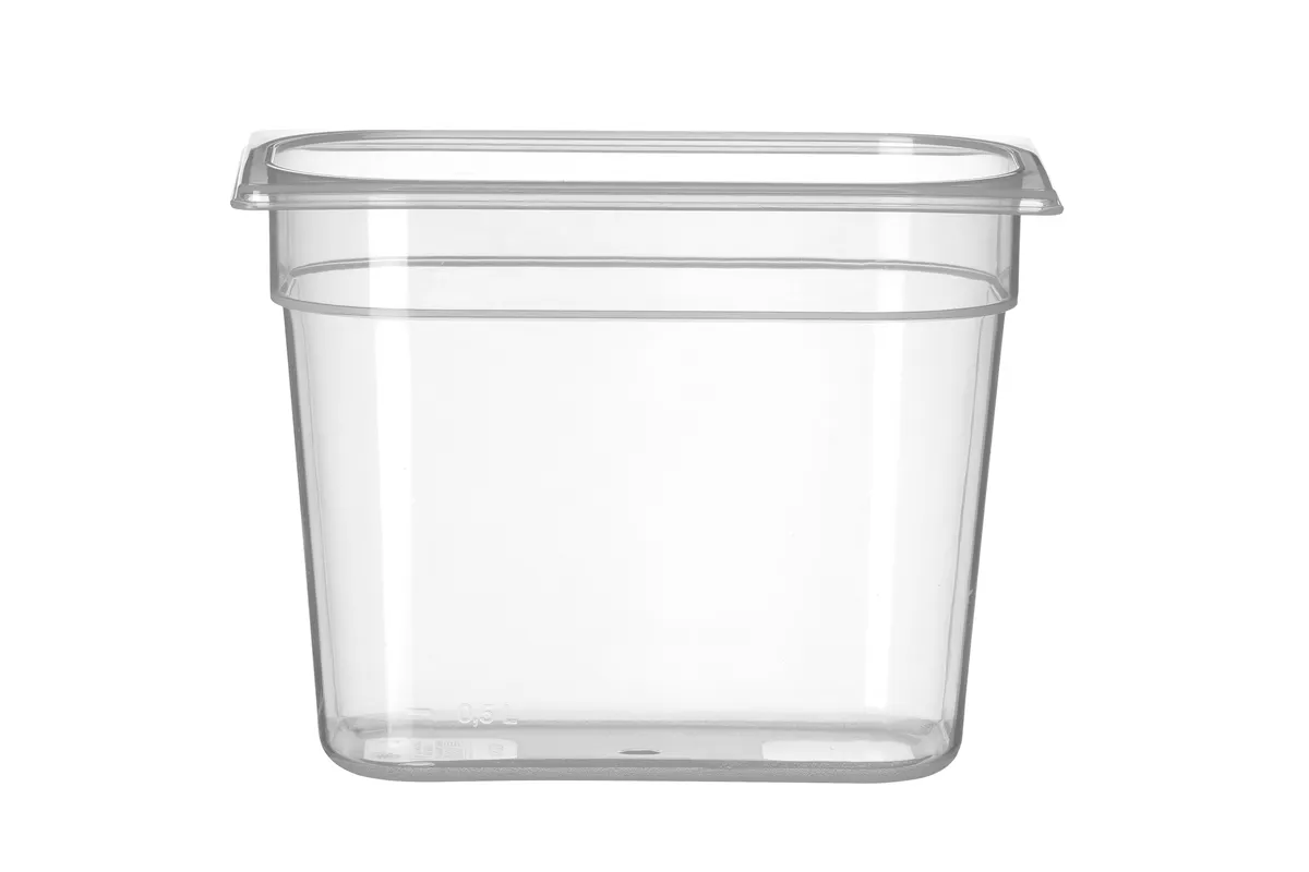 Pojemnik GN 1/4 z polipropylenu, Profi Line, GN 1/4, 5,5L, transparentny, 265x162x200mm Hendi 880302