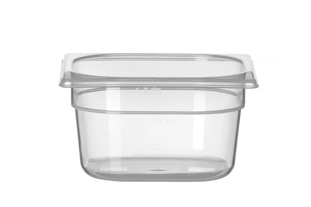 Pojemnik GN 1/6 z polipropylenu, Profi Line, GN 1/6, 1,6L, transparentny, 176x162x100mm Hendi 880425