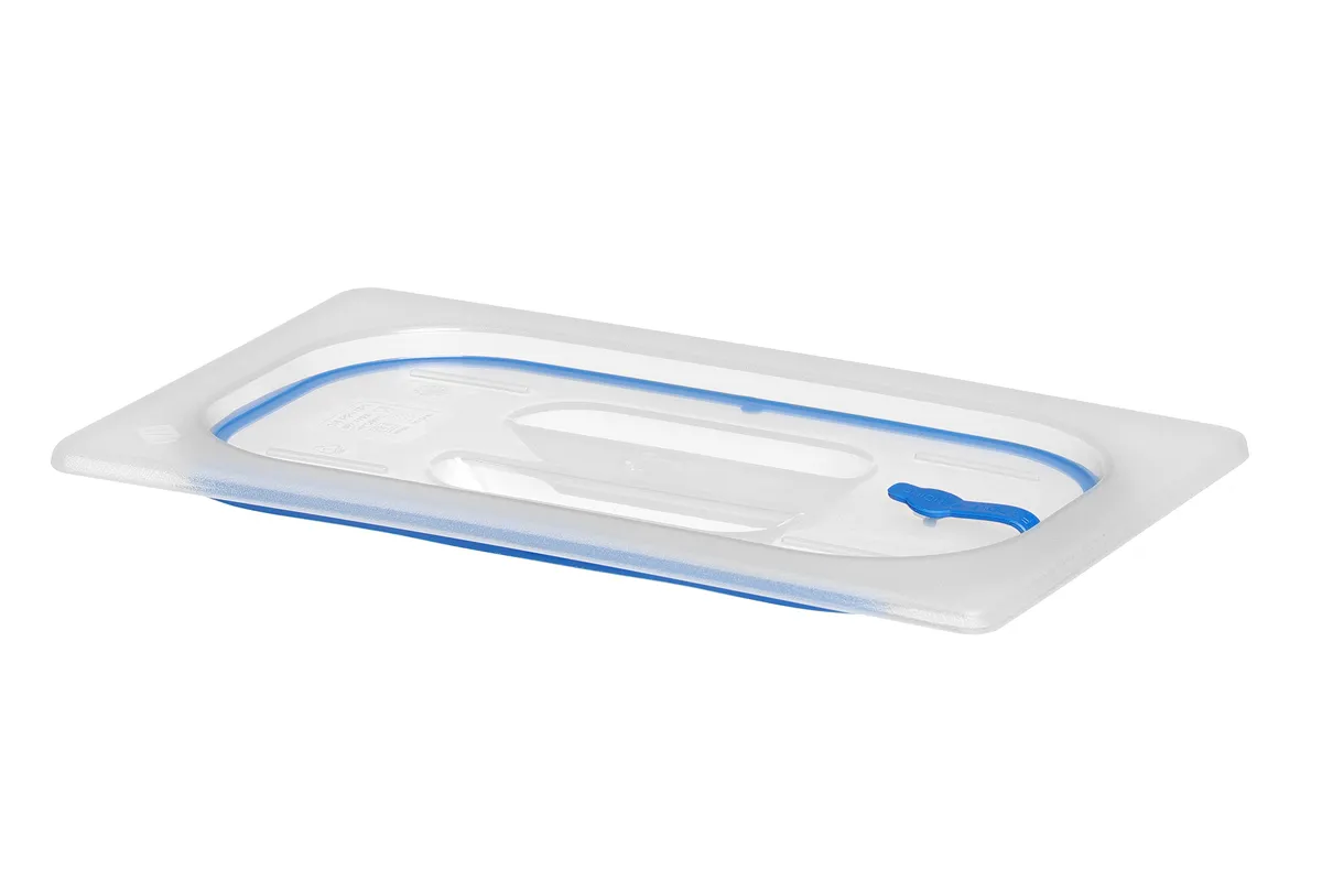 Pokrywka do pojemników GN z polipropylenu z uszczelką, GN 1/4, transparentny, 265x162mm Hendi 881835