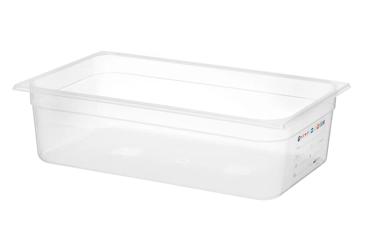 Pojemnik GN 1/1 HACCP, GN 1/1, 21L, transparentny, 530x325x150mm Hendi 880067
