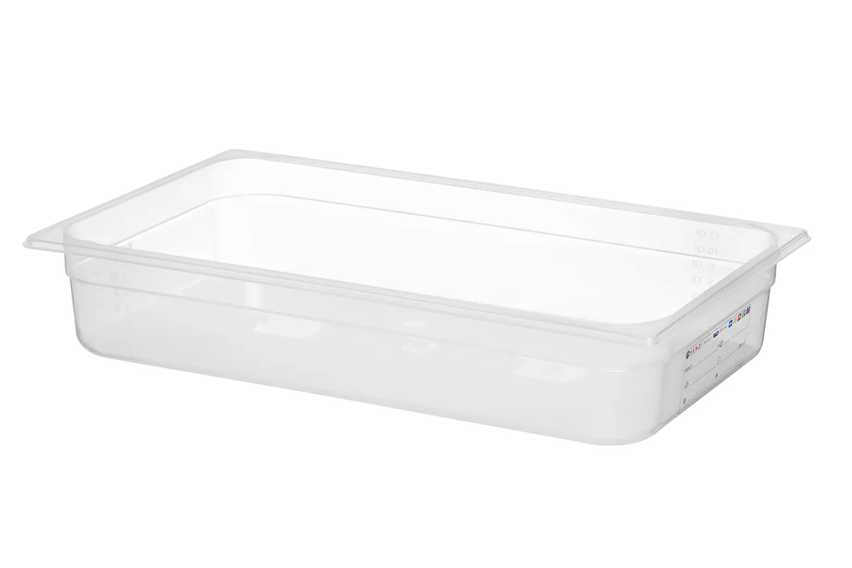 Pojemnik GN 1/1 HACCP, GN 1/1, 12L, transparentny, 530x325x100mm Hendi 880074
