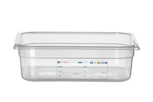 Pojemnik GN 1/2 HACCP, GN 1/2, 6,5L, transparentny, 325x265x100mm Hendi 880173