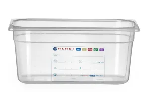 Pojemnik GN 1/3 HACCP, GN 1/3, 5,7L, transparentny, 325x176x150mm Hendi 880265