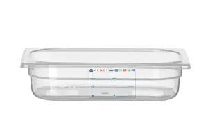 Pojemnik GN 1/4 HACCP, GN 1/4, 1,8L, transparentny, 265x162x65mm Hendi 880388