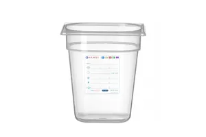 Pojemnik GN 1/6 HACCP, GN 1/6, 3,4L, transparentny, 176x162x200mm Hendi 880456