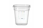 Pojemnik GN 1/6 HACCP, GN 1/6, 3,4L, transparentny, 176x162x200mm Hendi 880456
