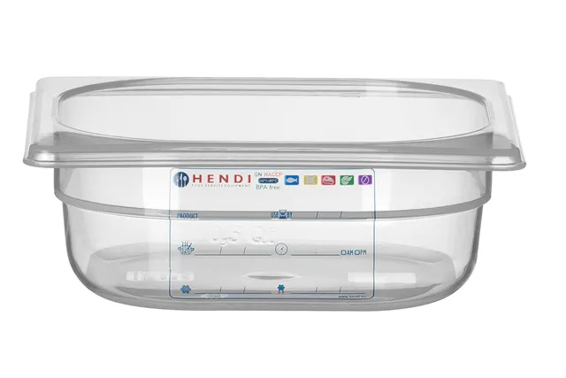 Pojemnik GN 1/6 HACCP, GN 1/6, 1L, transparentny, 176x162x65mm Hendi 880487