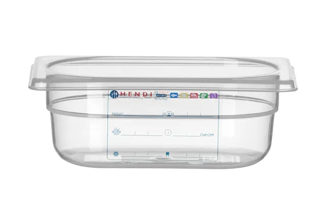 Pojemnik GN 1/9 HACCP, GN 1/9, 0,6L, transparentny, 176x108x65mm Hendi 880562