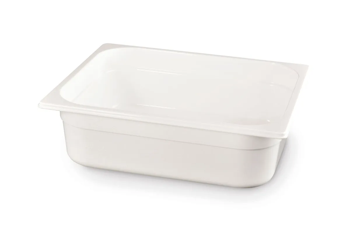 Pojemnik GN 1/2 z białego poliwęglanu, GN 1/2, 4L, biały, 325x265x65mm Hendi 862483