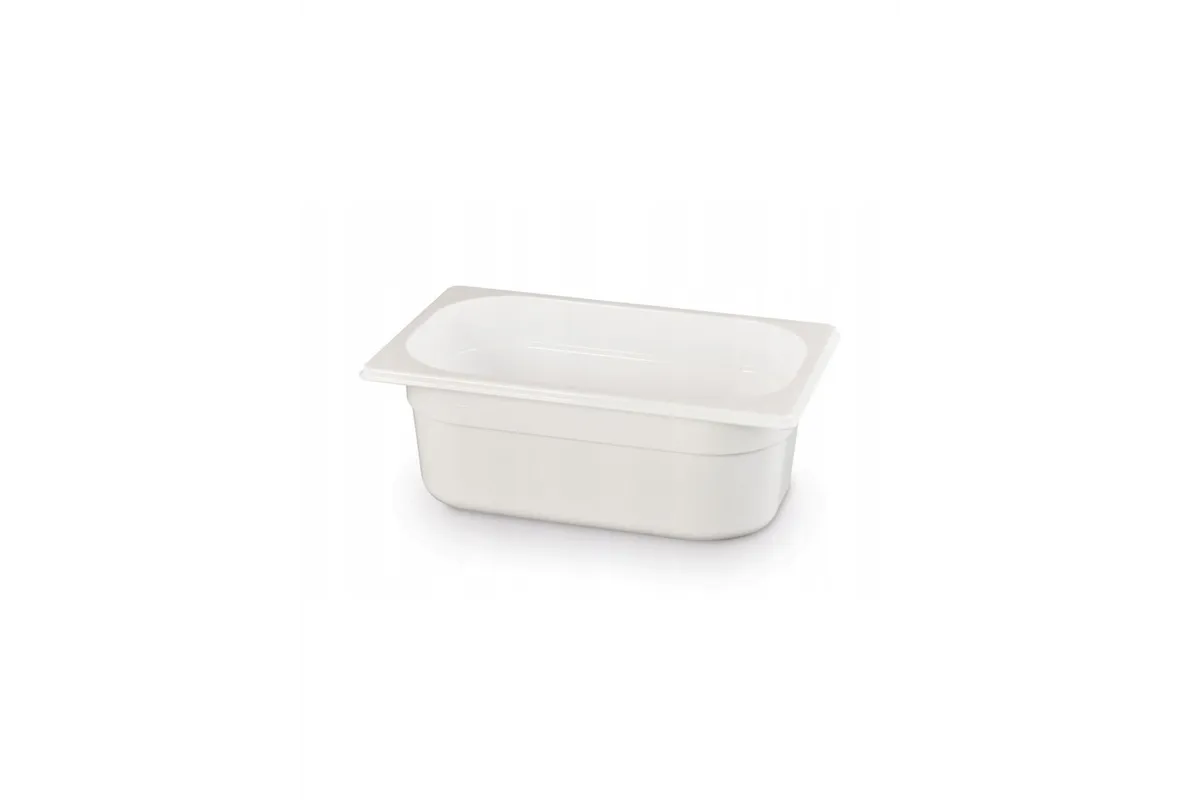 Pojemnik GN 1/4 z białego poliwęglanu, GN 1/4, 1,8L, biały, 265x162x65mm Hendi 862681
