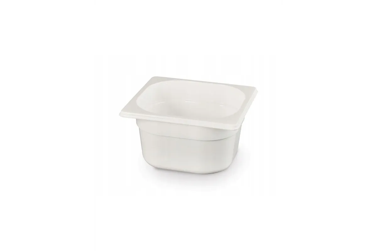 Pojemnik GN 1/6 z białego poliwęglanu, GN 1/6, 1L, biały, 176x162x65mm Hendi 862780