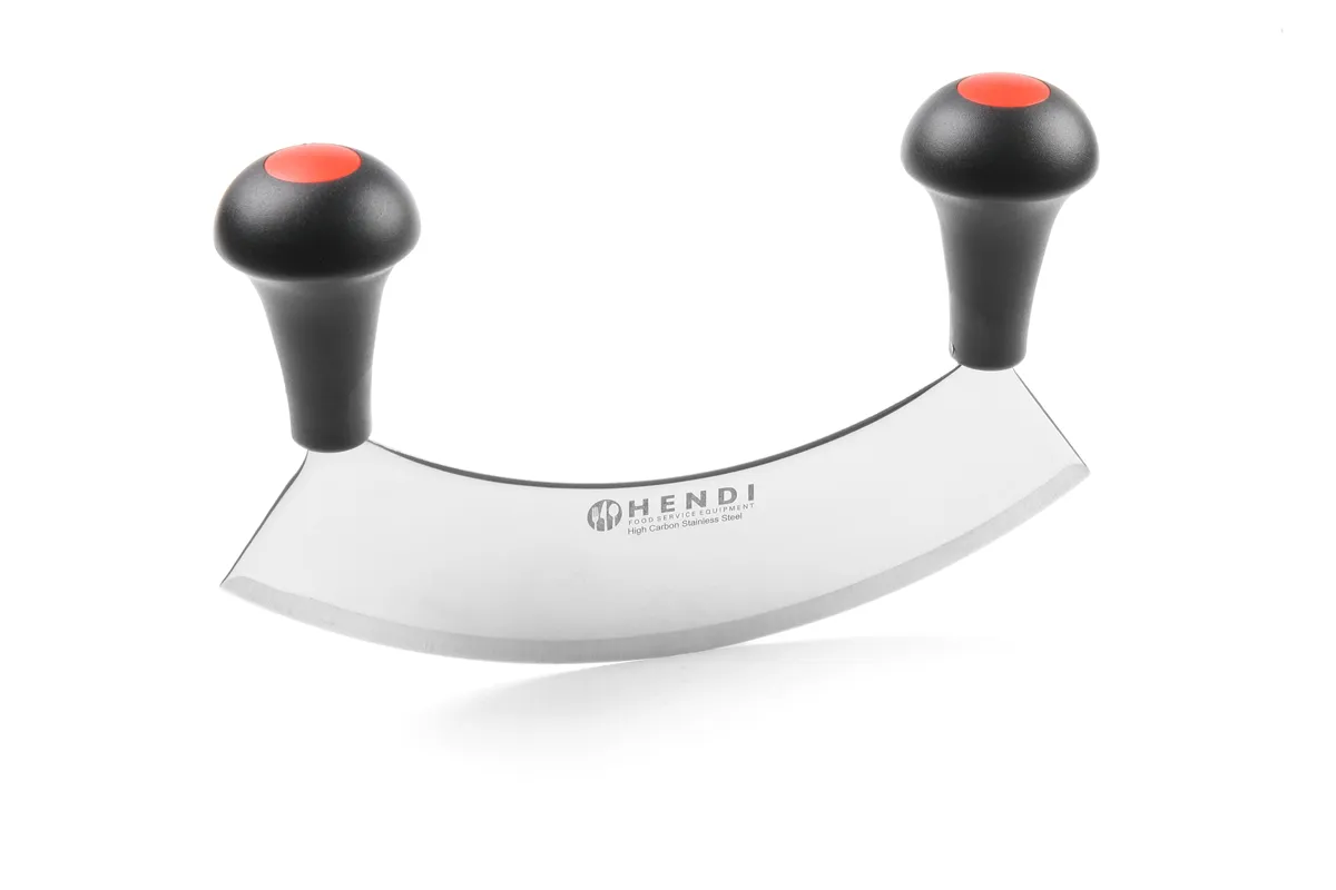 Nóż do siekania ziół, pojedyncze ostrze, czarny, 215x150mm Hendi 844359