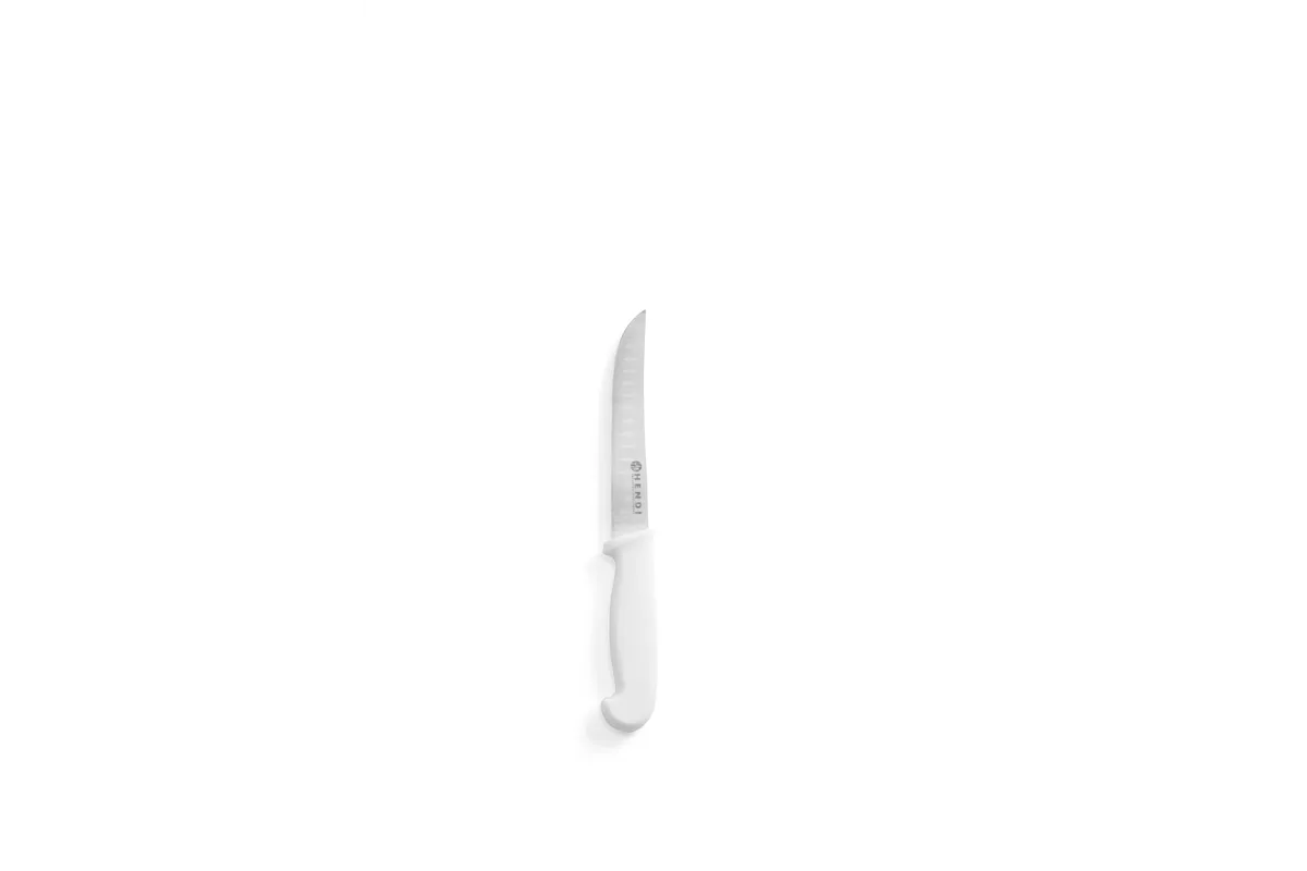 Nóż uniwersalny ze szlifem kulowym, długi, biały, 230mm Hendi 842355