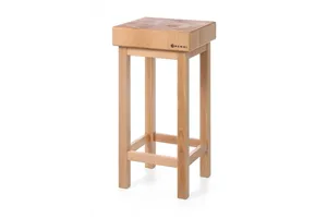 Kloc masarski drewniany z podstawą, 400x400x110mm Hendi 505618