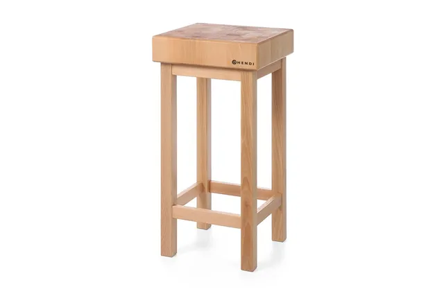 Kloc masarski drewniany z podstawą, 400x400x110mm Hendi 505618 Kloc masarski drewniany z podstawą, 400x400x110mm Hendi 505618