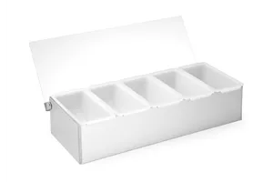 Pojemnik barmański na dodatki do drinków, 5 kontenerów, 375x140x90mm BarUp 552100