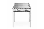Grill Green Fire 2-palnikowy, Profi Line, 2 ruszty ze stali nierdzewnej GN 1/1, 11,6kW, 740x612x825mm Hendi 149621