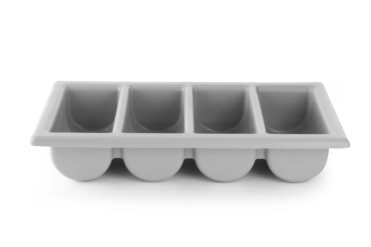 Pojemnik na sztućce GN 1/1, jasnoszary, 530x325x100mm Hendi 552308