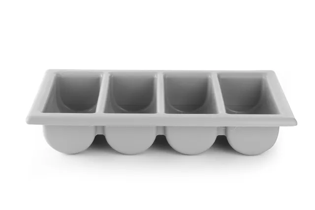 Pojemnik na sztućce GN 1/1, jasnoszary, 530x325x100mm Hendi 552308