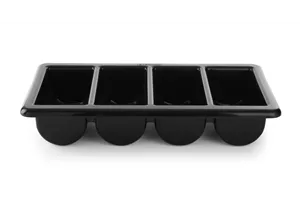 Pojemnik na sztućce GN 1/1, czarny, 530x325x100mm Hendi 552315