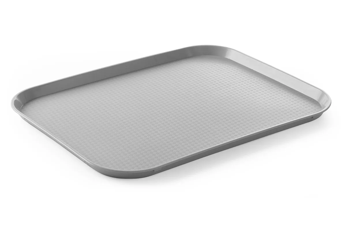 Taca z polipropylenu Fast Food duża, jasnoszary, 350x450x20mm Hendi 878804